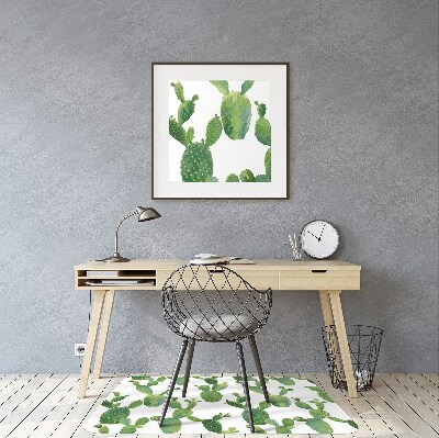 Tapis de chaise de bureau Cactus