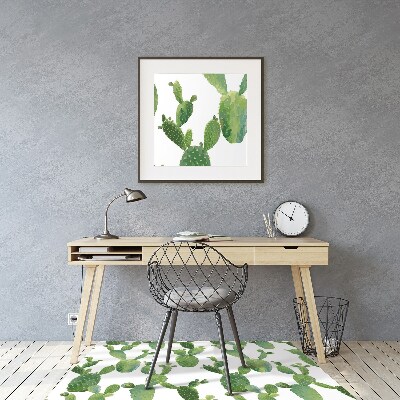 Tapis de chaise de bureau Cactus