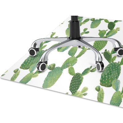 Tapis de chaise de bureau Cactus