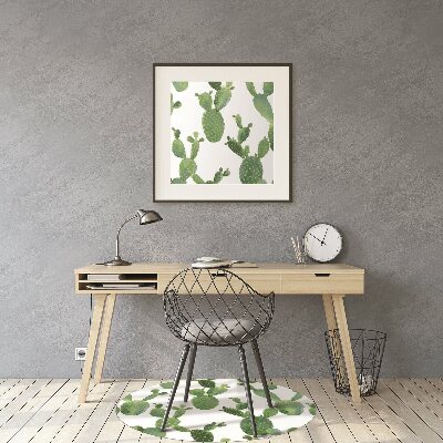 Tapis de chaise de bureau Cactus