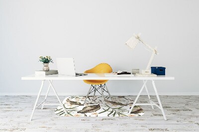 Tapis de chaise de bureau Feuilles et fleurs