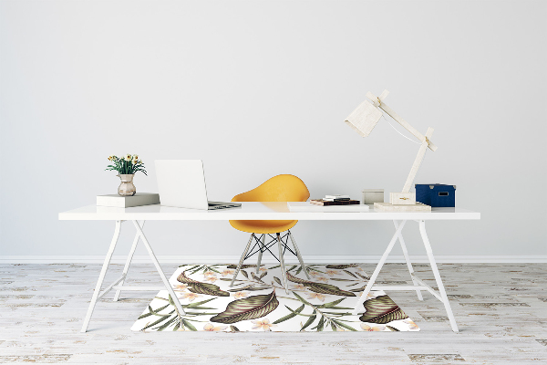 Tapis de chaise de bureau Feuilles et fleurs