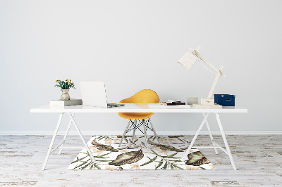 Tapis de chaise de bureau Feuilles et fleurs