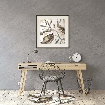 Tapis de chaise de bureau Feuilles et fleurs