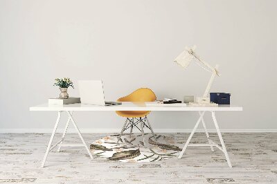 Tapis de chaise de bureau Feuilles et fleurs