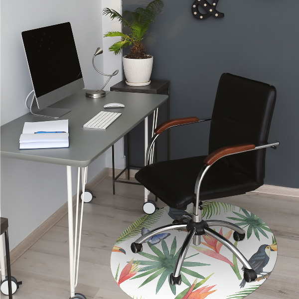 Tapis de chaise de bureau Toucons et papillons