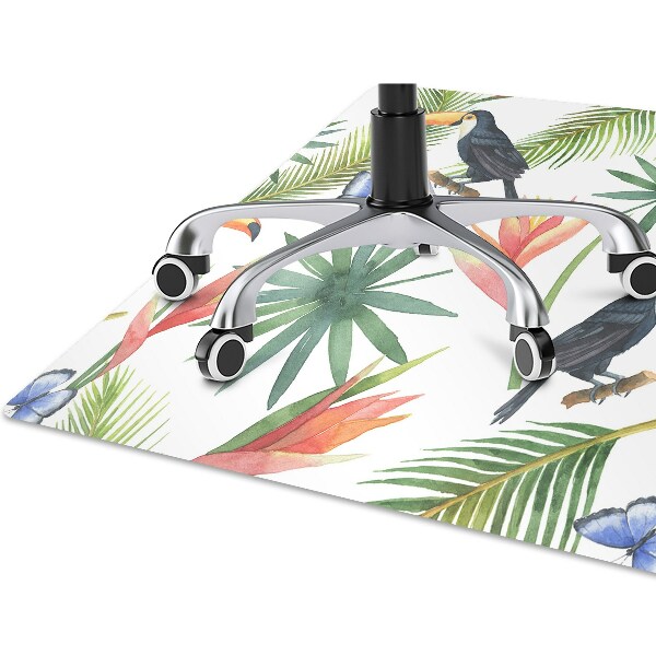 Tapis de chaise de bureau Toucons et papillons