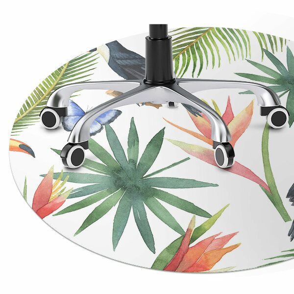 Tapis de chaise de bureau Toucons et papillons