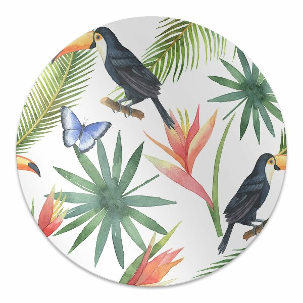 Tapis de chaise de bureau Toucons et papillons