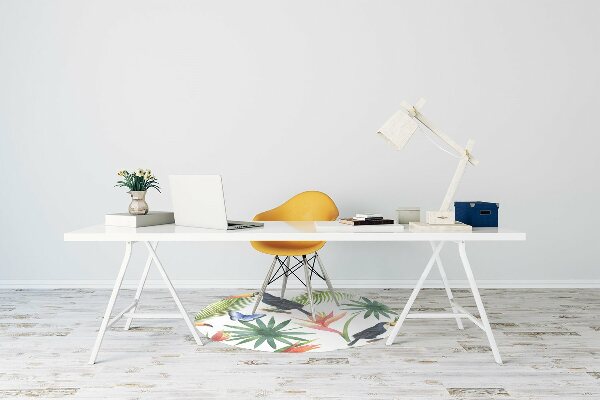 Tapis de chaise de bureau Toucons et papillons