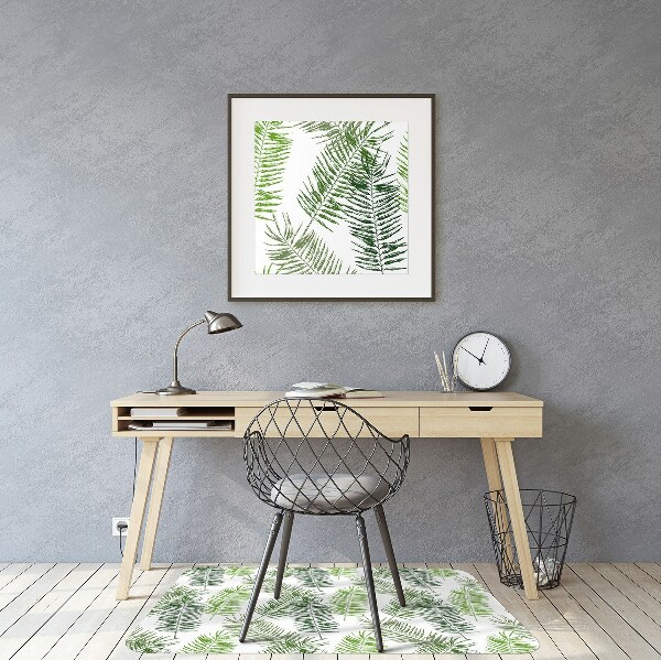 Tapis pour chaise de bureau Feuilles de palmier