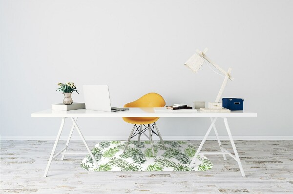 Tapis pour chaise de bureau Feuilles de palmier