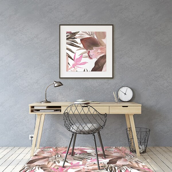 Tapis protège sol Fleurs pastel