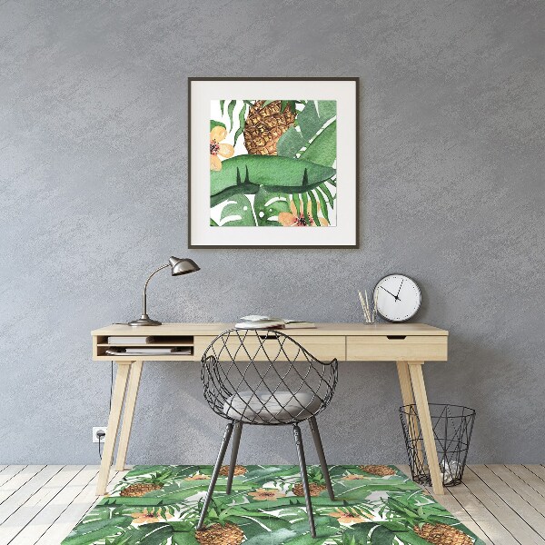 Tapis pour chaise de bureau Ananas dans les feuilles