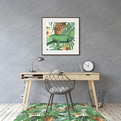 Tapis pour chaise de bureau Ananas dans les feuilles