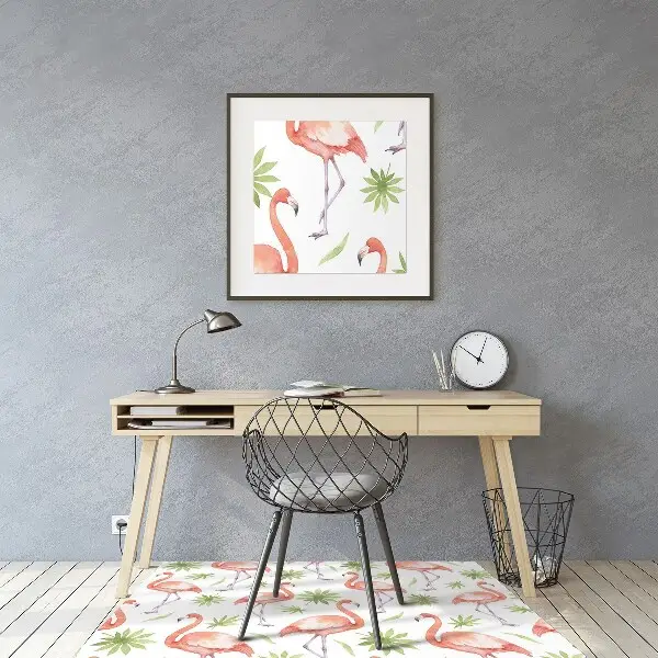Tapis de chaise de bureau Flamants