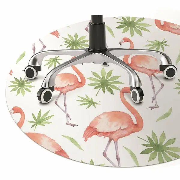 Tapis de chaise de bureau Flamants