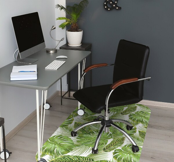 Tapis fauteuil bureau do biura Feuilles tropicales