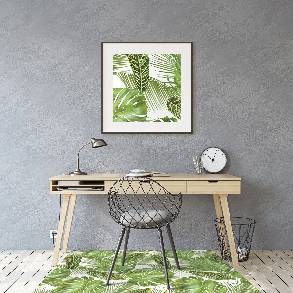 Tapis fauteuil bureau do biura Feuilles tropicales