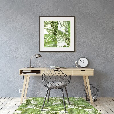 Tapis fauteuil bureau do biura Feuilles tropicales