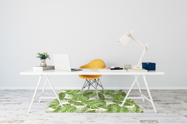 Tapis fauteuil bureau do biura Feuilles tropicales