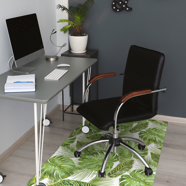 Tapis fauteuil bureau do biura Feuilles tropicales
