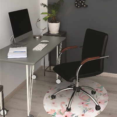 Tapis de chaise de bureau Flamants