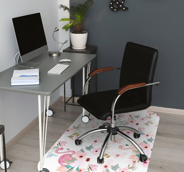 Tapis de chaise de bureau Flamants