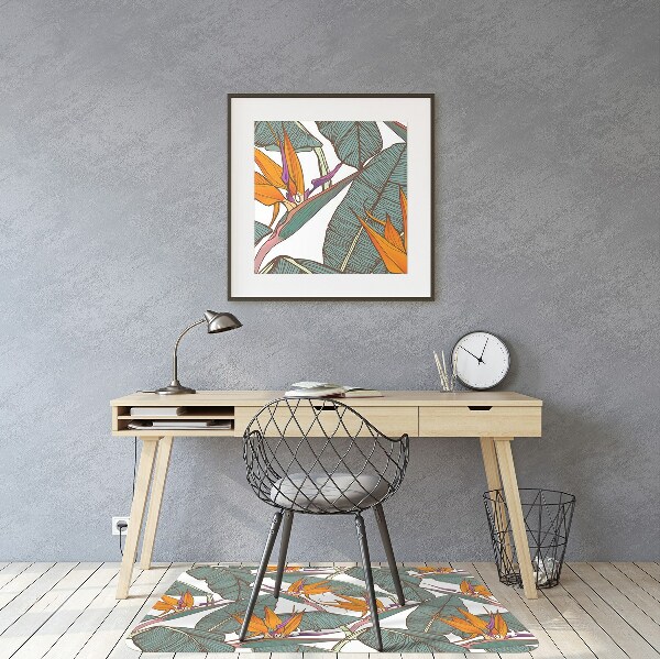 Tapis de chaise de bureau Tropique