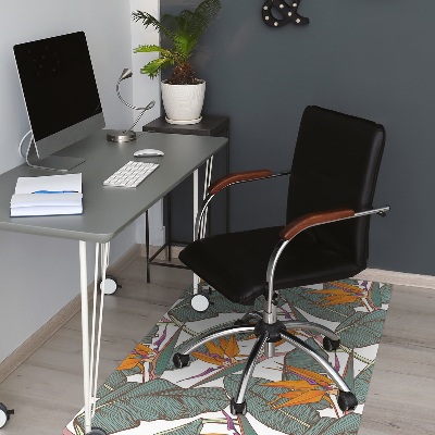 Tapis de chaise de bureau Tropique