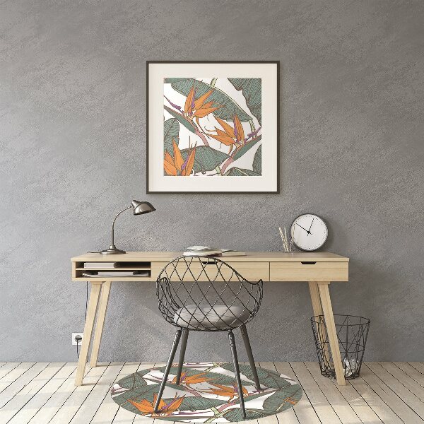 Tapis de chaise de bureau Tropique