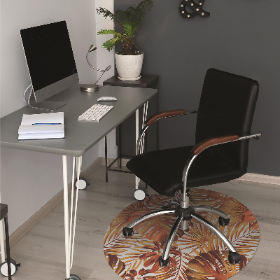 Tapis pour chaise de bureau Feuilles de feu