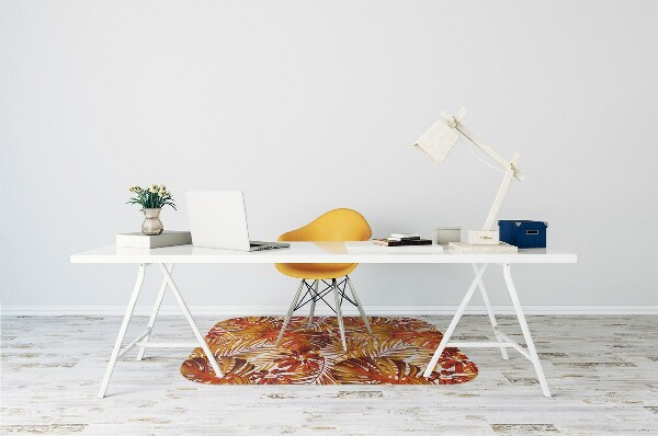 Tapis pour chaise de bureau Feuilles de feu