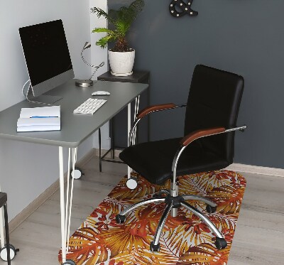 Tapis pour chaise de bureau Feuilles de feu