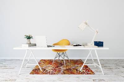 Tapis pour chaise de bureau Feuilles de feu