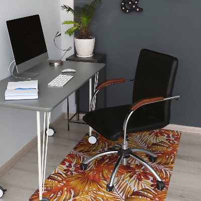 Tapis pour chaise de bureau Feuilles de feu