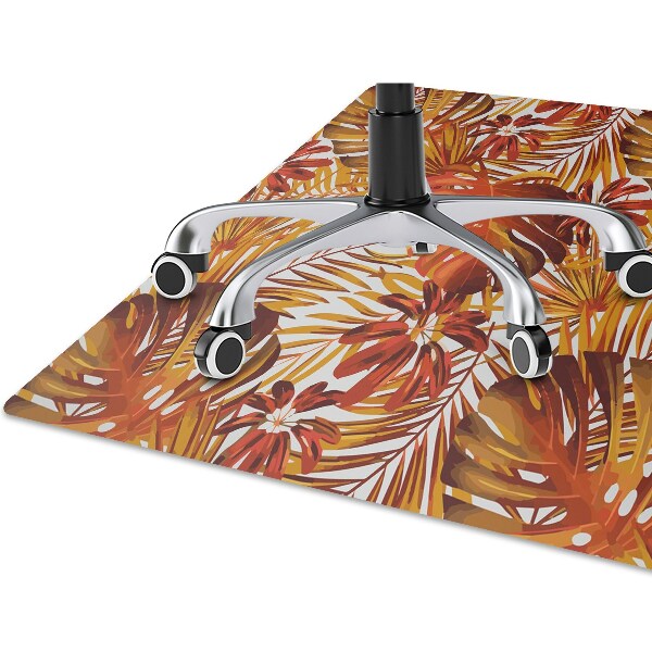 Tapis pour chaise de bureau Feuilles de feu