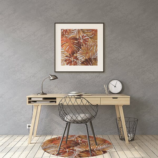 Tapis pour chaise de bureau Feuilles de feu