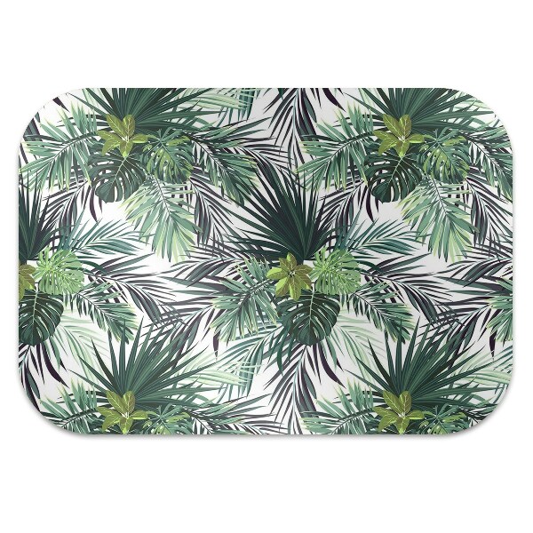 Tapis pour chaise de bureau Feuilles vertes