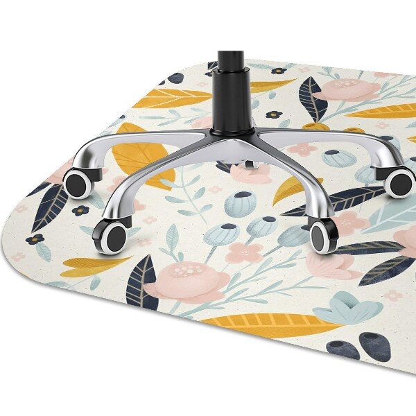 Tapis protège sol Fleurs pastel