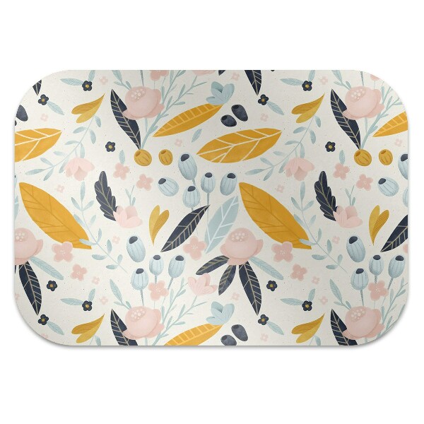 Tapis protège sol Fleurs pastel