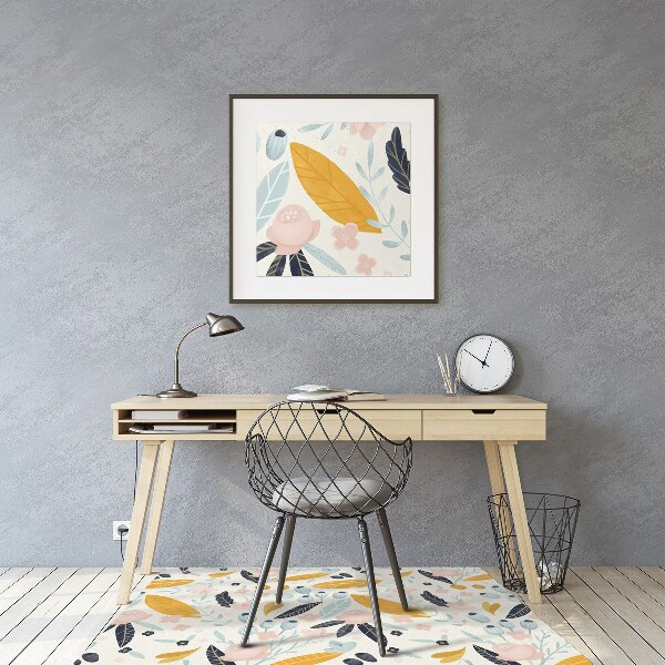 Tapis protège sol Fleurs pastel