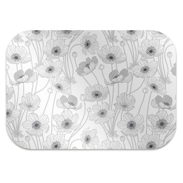 Tapis de chaise Contour du pavot