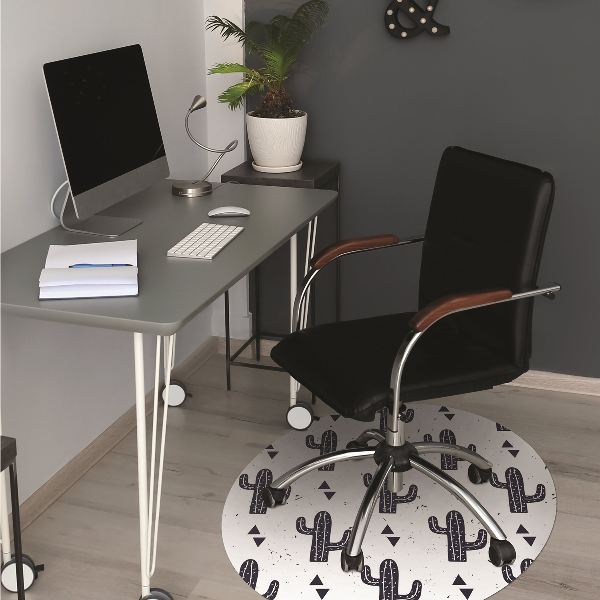 Tapis bureau Cactus blancs
