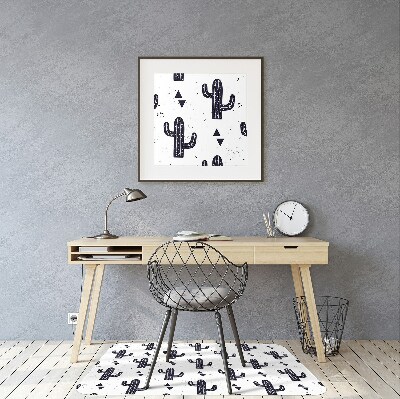 Tapis bureau Cactus blancs