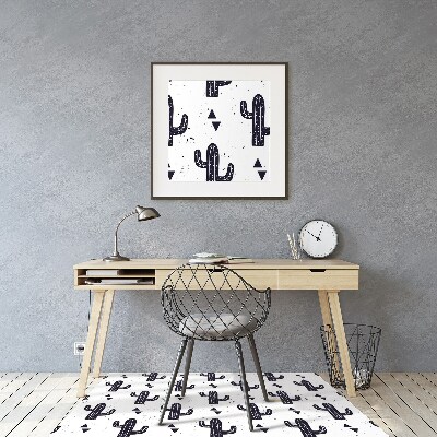 Tapis bureau Cactus blancs