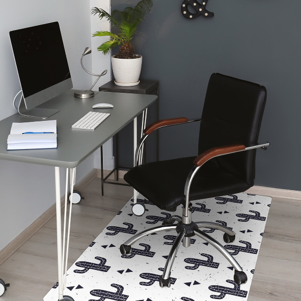 Tapis bureau Cactus blancs
