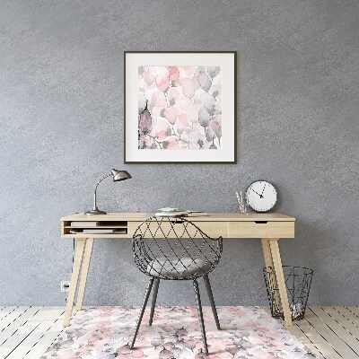 Tapis de chaise de bureau Fleurs peintes