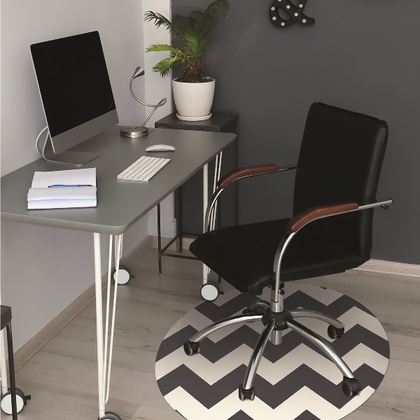 Tapis de chaise de bureau Zigzag