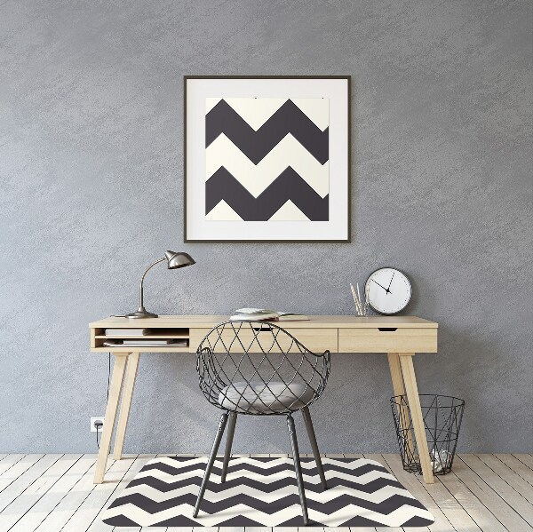 Tapis de chaise de bureau Zigzag